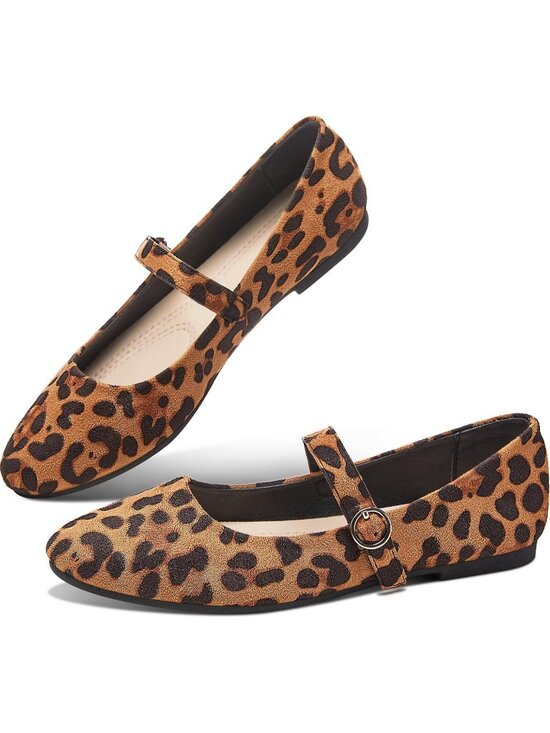 Shoes - Women's Multi Mary Jane Round Toe Ballet Flats Classic Strap Dressy Fabric Shoes